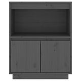 Sideboard Grey 60x34x75 cm Solid Wood Pine 813522