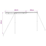 148140 Camper & Caravan Awning 2,4x3x2,15 m Beige