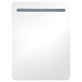 ZNTS LED Bathroom Mirror Cabinet Concrete Grey 60x11x80 cm 326502