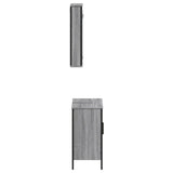 2 Piece Bathroom Furniture Set Grey Sonoma Engineered Wood 3214783