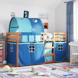 Bunk Bed without Mattress Blue 90x200 cm Solid Wood Pine 3284037