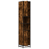 Bathroom Cabinet Smoked Oak 35x37.5x188.5 cm Engineered Wood and Metal 3300882