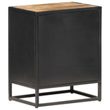 Bedside Cabinet 40x30x50 cm Rough Mango Wood and Natural Cane 323140