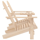 Garden Adirondack Chairs with Tea Table Solid Fir Wood 315892
