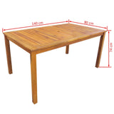 Outdoor Table And Chair Brown Solid Acacia wood Medium 42623