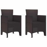 Garden Chair 2 pcs Brown 53 x 49 x 85 cm Polypropylene 847453