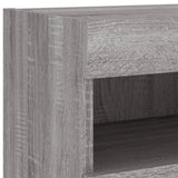 7 Piece TV Wall Cabinet Set with LED Lights Grey Sonoma 3216783