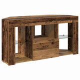 Corner LED TV Cabinet 100 x 40 x 50 cm Old Wood Engineered Wood 889803