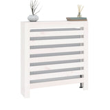 ZNTS Radiator Cover White 79.5x19x84 cm Solid Wood Pine 822592