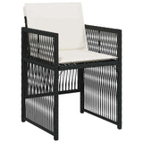 Garden Dining Set 5 pcs Black Powder-Coated Steel 3380645