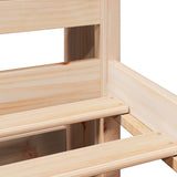 ZNTS Bookcase Bed without Mattress 140x190cm Solid Wood Pine 3322255