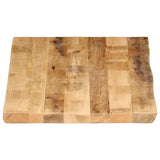 Table Top Live Edge 100x60x3.8 cm Solid Wood Rough Mango 370694
