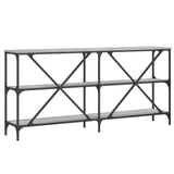 Console Table Grey Sonoma 160x30x75 cm Engineered Wood and Iron 832851