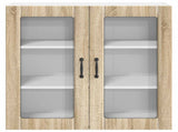 Wall Glass Cabinet LUCCA Sonoma Oak 80 x 31 x 80 cm 885067