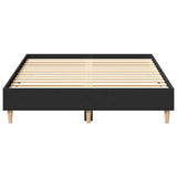 Bed Frame No Mattress Black 120x190 cm Small Double Engineered Wood 861076