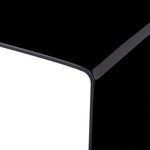ZNTS Coffee Table Black 98x45x31 cm Tempered Glass 284729