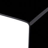 ZNTS Coffee Table Black 98x45x31 cm Tempered Glass 284729