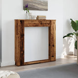 Fireplace Surround Old Wood 100x20x100 cm Engineered Wood 854578