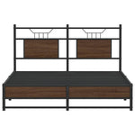 Bed Frame without Mattress Brown Oak 150x200 cm King Size Engineered Wood 4107018