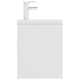Sink Cabinet with Built-in Basin White Engineered Wood 3071297