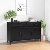 Sideboard Black 110x35x70 cm Solid Pinewood 349920