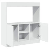 Highboard White 92x33x100 cm Engineered Wood 855124