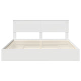 Storage Bed with Headboard White 180 x 200 cm Engineered Wood 3410770