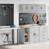 Garage Cabinets 2 pcs Concrete Grey Engineered Wood 3328263
