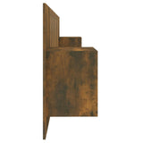 Bed Headboard with Cabinets Smoked Oak Engineered Wood 3115745