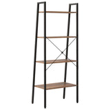 4-Tier Standing Shelf Dark Brown and Black 56x35x140 cm 336365