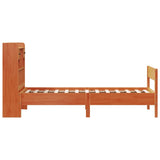 Bookcase Bed without Mattress Wax Brown 100x200 cm Solid Wood Pine 3323034
