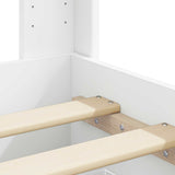 Bed Frame with Storage and Headboard White Engineered Wood 3414459
