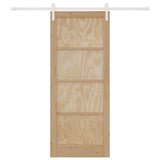 Sliding Door Natural and White 86 x 211 cm Solid Pine Wood 3445430
