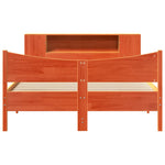 Bed Frame without Mattress Wax Brown 120x190 cm Small Double Solid Wood Pine 3323313
