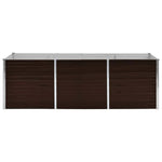 Garden Raised Bed Brown 240x80x77 cm Galvanised Steel 45713