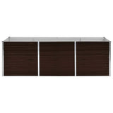 Garden Raised Bed Brown 240x80x77 cm Galvanised Steel 45713
