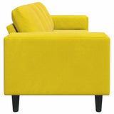 Living Room Couch Yellow 250 x 77 x 76 cm 3335097