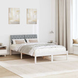 Bed frame White and light grey 120 x 190 cm Solid pine wood 878628