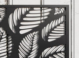 Outdoor Metal Planter, with Back Trellis - Black T3398P310900