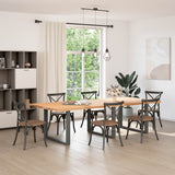 Dining Table Legs U-Shaped 3 pcs Anthracite 100x cm Steel 4013214