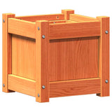 Garden Planters 2 pcs Wax Brown Solid Wood Pine 837399