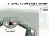 3 x 3m Pop-Up Gazebo Shelter, with Accessories - Light Grey T3398P328389