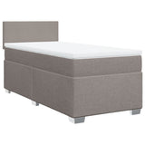 Box Spring Bed with Mattress Taupe 100x200 cm Fabric 3285796