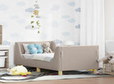Toddler Bed Frame with Headboard Light Grey 70 x 140 cm 42010846