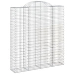 Arched Gabion Baskets 12 pcs 200x50x220/240 cm Galvanised Iron 3146456