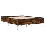 Bed Frame without Mattress Smoked Oak 120x200 cm 3279804