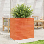 ZNTS Garden Planter Wax Brown 70x40x68.5 cm Solid Wood Pine 3282486