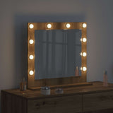 Vanity Mirror Rectangular with Mirror Old Wood 60 x 55 x 18 cm 868291