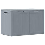 Garden Storage Box 180L Grey PP Wood Look 151234
