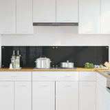 Kitchen Backsplash 2 pcs Black 100 x 40 cm Tempered Glass 3415551